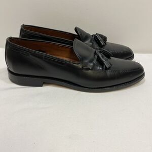 Allen Edmond Leather Loafer Men's 10.5 B Black Grayson Tasseled USA Handcrafted